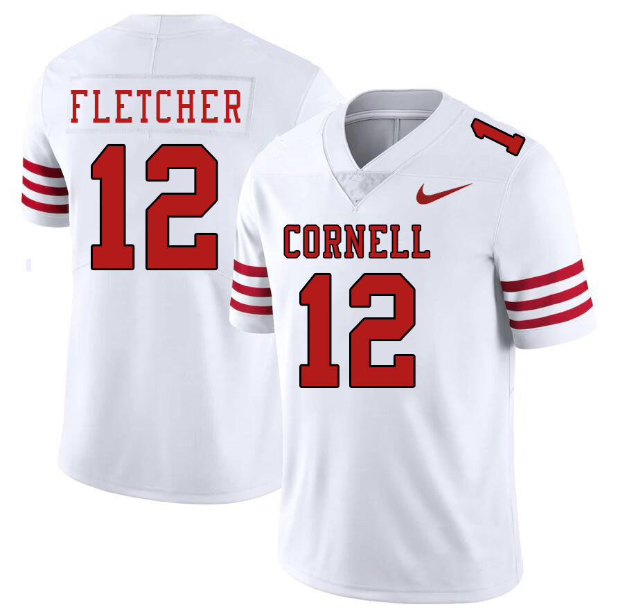 Men-Youth #12 Holt Fletcher Cornell Big Red 2023 College Football Jerseys Stitched-White